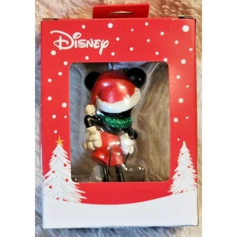 Hallmark Disney Mickey Mouse Green Scarf Santa Hat Christmas Tree Ornament 2020